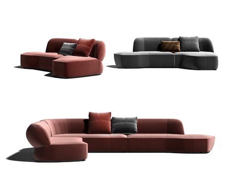 Molteni & C Modern Fabric Corner Sofa