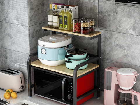 Modern Kitchen Microwave Storage Rack