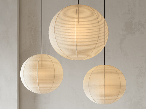 Quiet round paper chandelier