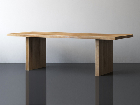 New Chinese Minimalist Solid Wood Dining Table Free