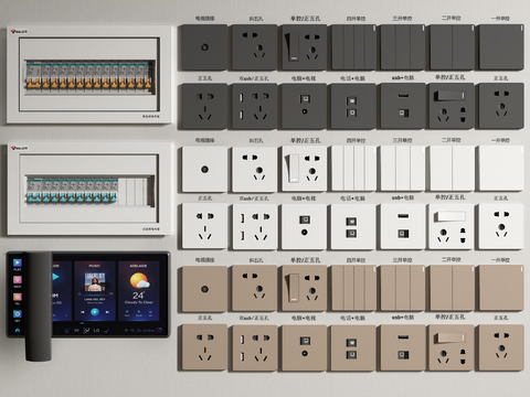 Mobile socket switch panel meter box