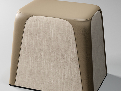 Modern Leather Ottoman