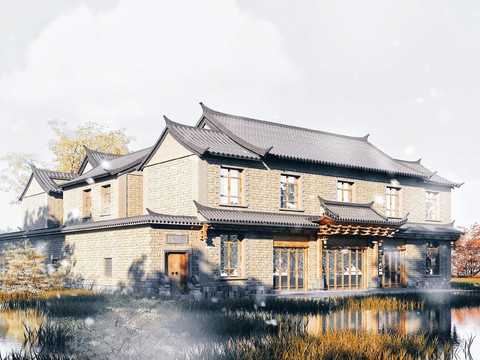 Chinese Ancient Country Villa Appearance