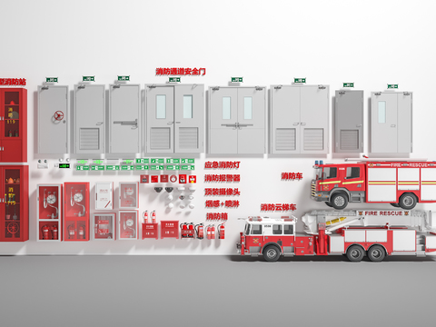 modern mini fire station fire door fire engine