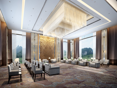 New Chinese Hotel Reception Room