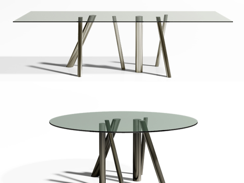 Roche Bobois glass dining table