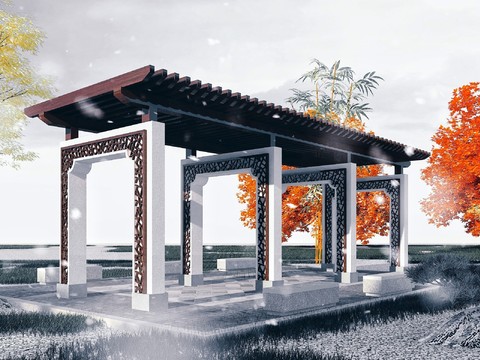 New Chinese-style Corridor Frame