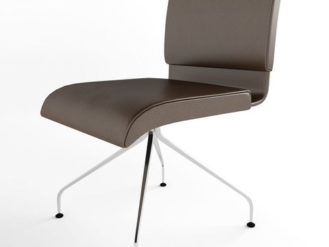 Modern Minimalist Stainless Steel Leather Office Chair Free