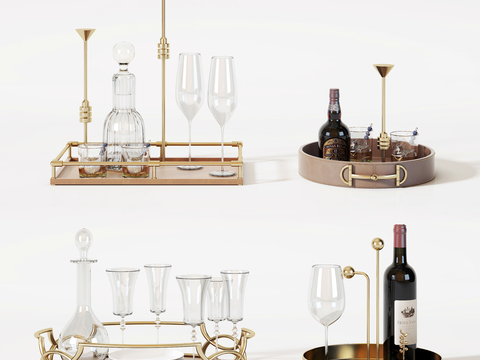 Modern Wine Glass Red Wine Tray