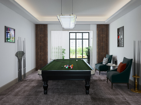 Modern billiard room free