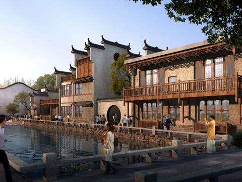 Chinese Chinese Ancient Architecture appearance psd