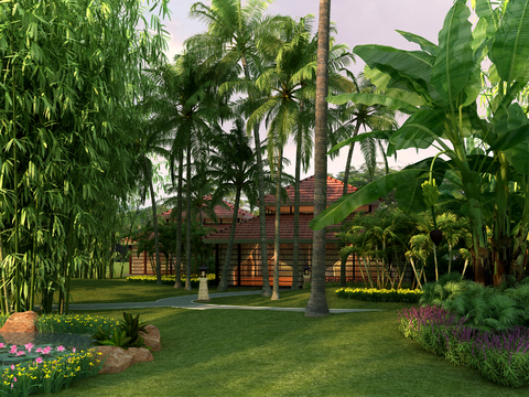 Modern Villa Garden View