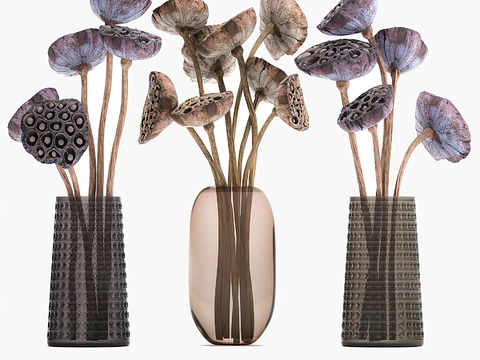 Modern glass vase lotus canopy