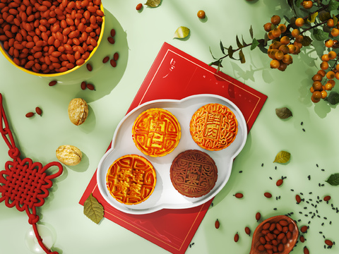 modern moon cake fruit