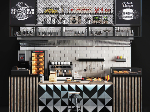 Industrial Wind Cafe Counter