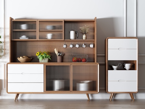 Nordic Solid Wood Sideboard