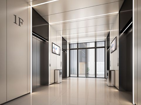 modern elevator hall