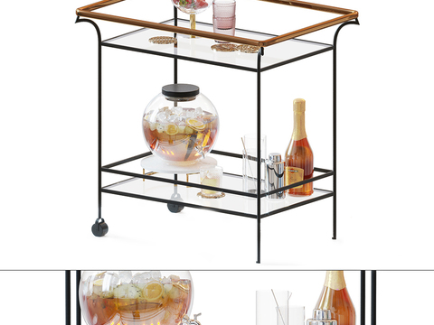 Modern Wine Supplies Dining Car Trolley