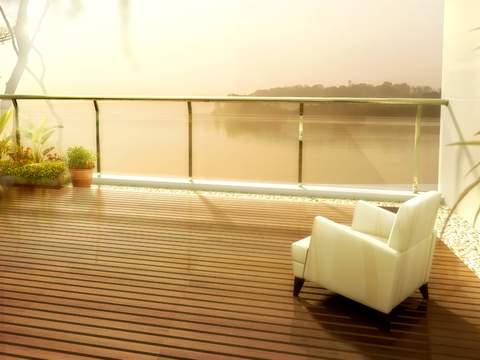 modern indoor balcony seating area psd