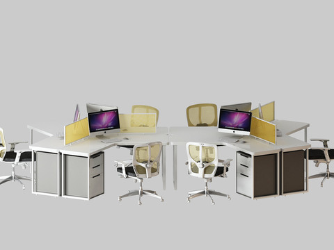 Modern Card Seat Office Desk and Chair Combination