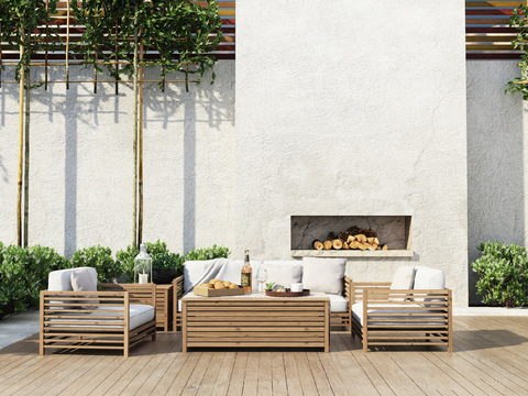 Modern outdoor sofa combination