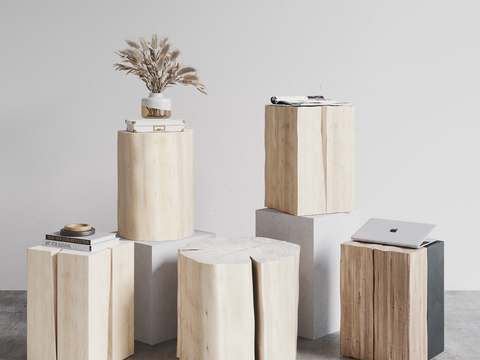 Nordic Solid Wood Stool