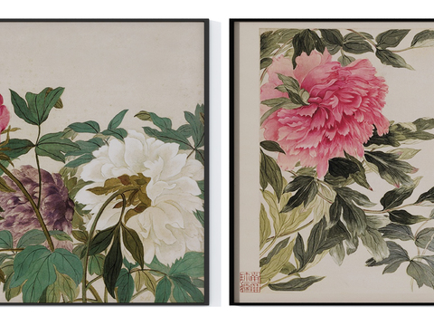 Chinese flower decorative painting free