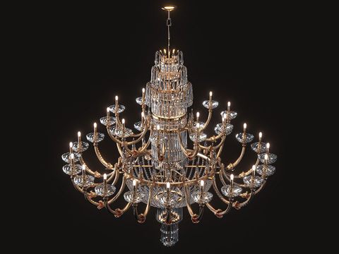 European Classical Metal Carved Crystal Luxury Art Chandelier Free