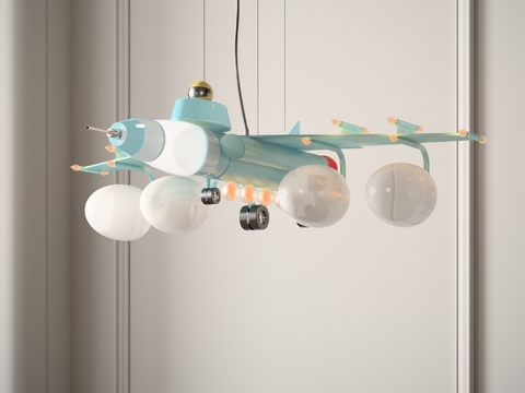 Modern children's airplane chandelier