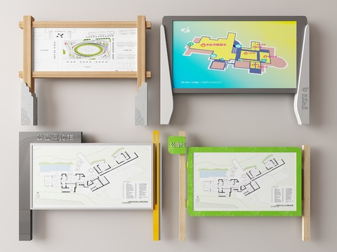 Scenic spot publicity column, guide sign, signboard, bulletin board