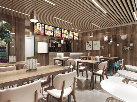 Modern snack bar fast food restaurant