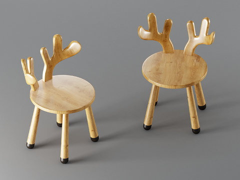 Modern solid wood children stool