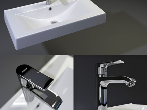 Modern Minimalist Ceramic Washbasin Free