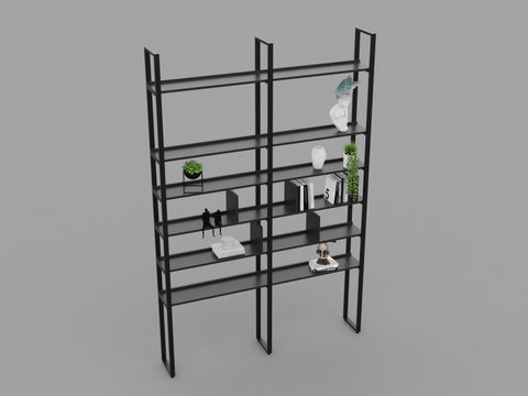 Modern minimalist stainless steel bookshelf free