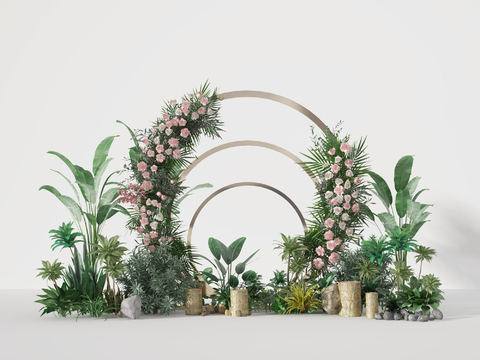 Modern wreath wreath floral wedding flower stand