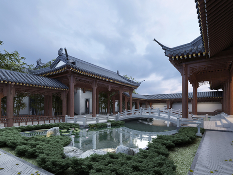 Chinese ancient courtyard