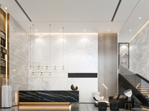 Modern Office Lobby Front Desk