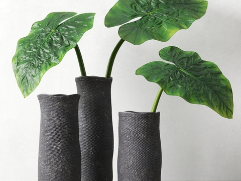 Modern vase lotus leaf ornaments