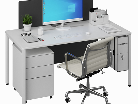 modern office desk and chair