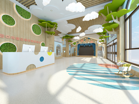 Modern Kindergarten Hall Corridor