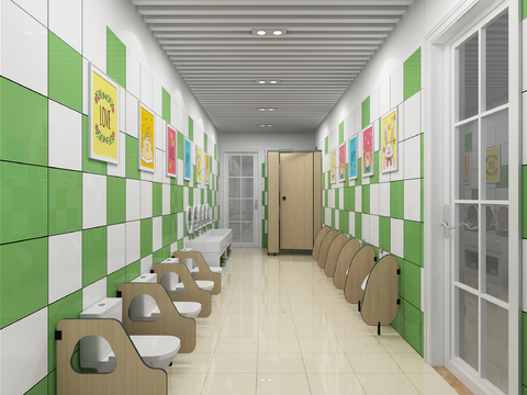 Kindergarten toilet public toilet