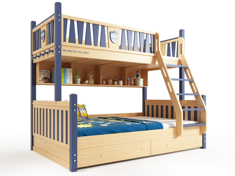 Modern children's bunk bed