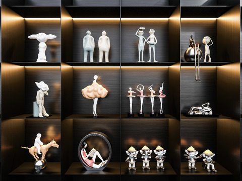 Modern Doll Sculpture Ornaments