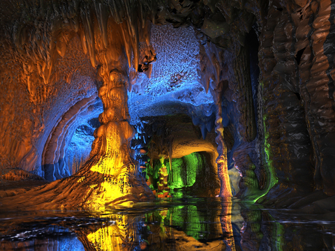 Natural landscape of modern karst cave