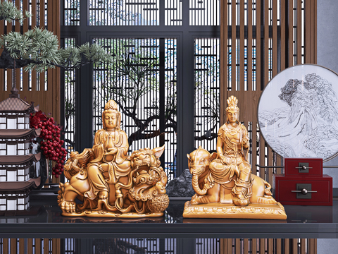 New Chinese Mount Guanyin Buddha Sculpture