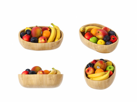 Modern banana apple fruit plate