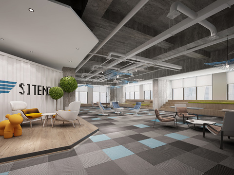 Modern office leisure negotiation area