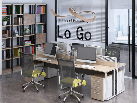 modern screen card office desk and chair