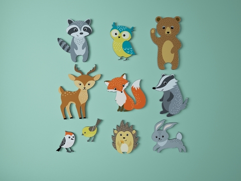 Modern Cartoon Animal Wall Decoration Pendant