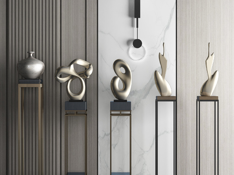 Modern abstract metal ornaments